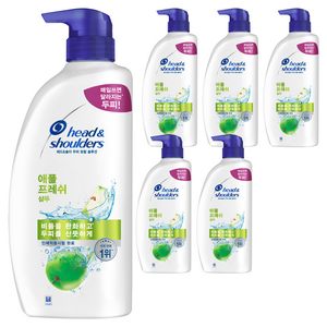 헤드앤숄더 두피 토탈 솔루션 애플 프레쉬 샴푸, 850ml, 6개