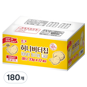 해태제과 허니버터칩, 33g, 180개
