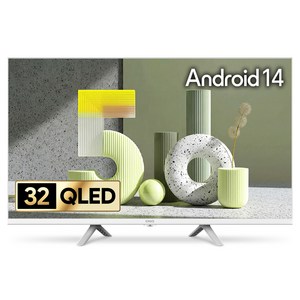 더함 CHiQ FHD QLED 화이트에디션 돌비 AI 구글 5.0 스마트TV, 81cm(32인치), NA321QLED, 스탠드형, 고객직접설치
