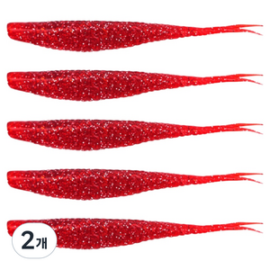 다미끼 아머쉐드 대광어 웜 루어 175mm 5p, 108 RED SILVER, 2개, 97.5g