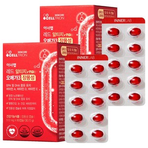 이너랩 셀트리온 레드 알티지 오메가 3 장용성, 60정, 2개