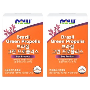 나우푸드 브라질 그린 프로폴리스 24g, 30정, 2개