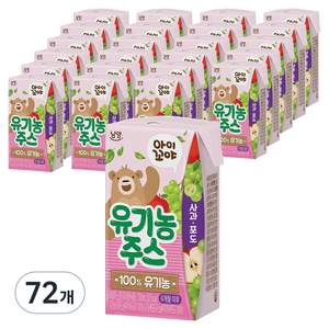 아이꼬야 유기농 주스, 120ml, 72개