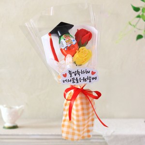 센트바스켓 드림캡 킨더조이 비누꽃 꽃다발, 레드