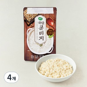 맑은물에 국산 콩비지, 400g, 4개