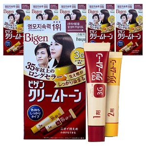 비겐 크림톤 염색제 40g, 3G밝은밤색, 6개