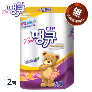 땡큐 뉴 롤 데코 천연펄프 3겹 화장지, 15m, 30개입, 2개