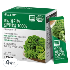 웰업 유기농 컬리케일 건강분말 30p, 30g, 4박스