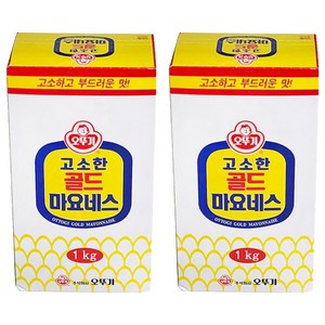 오뚜기 고소한 골드 마요네즈, 1kg, 2개