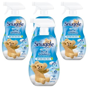 스너글 블루 스파클 프레시 플러스 섬유탈취제 본품, 470ml, 4개