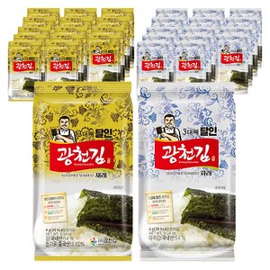 광천김 3대째 달인 재래 파래 혼합김, 64g, 5개