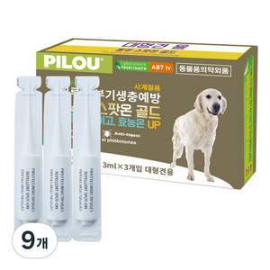 필루 네츄럴 외부기생충 예방 스팟온 골드 대형견, 없음, 3ml, 9개