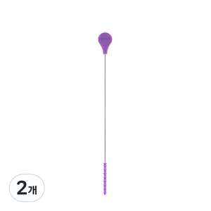 실리만 실리콘 빨대솔, 2개, 연보라