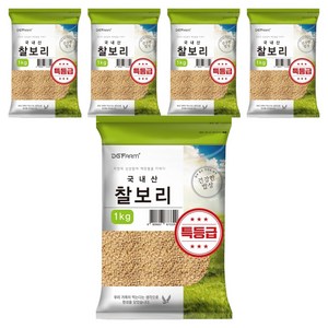 대구농산 건강한밥상 국산 찰보리, 1kg, 5개