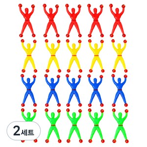 픽미 스파이더 끈끈이 벽타기 4종 x 5p 세트, 레드 + 그린 + 옐로 + 블루, 2세트