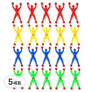 픽미 스파이더 끈끈이 벽타기 4종 x 5p 세트, 레드 + 그린 + 옐로 + 블루, 5세트