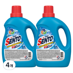 SENTO 프라임 하이퍼 딥클린 액체세제, 3.1L, 4개