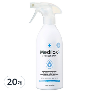 메디록스 S 일반용 고수준 살균 소독 스프레이, 500ml, 20개