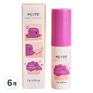 폴레드 바를 유아용 수딩 스틱밤, 9g, 6개