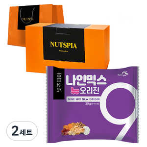 넛츠피아 NEW 오리진 100p 선물세트 200g + 쇼핑백, 2세트