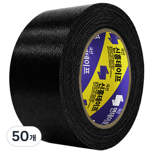 신흥테이프 국산 대용량 라바 청면테이프 48mm x 25M 검정, 50개