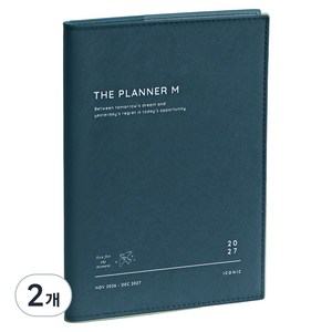 아이코닉 2027 더 플래너 M 위클리 다이어리, 04 Steel blue, 2개
