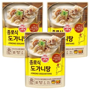 오뚜기 종로식 도가니탕, 500g, 3개