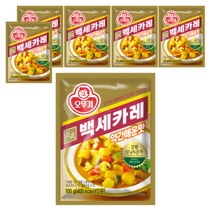 오뚜기 백세카레 약간매운맛, 100g, 6개
