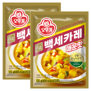 오뚜기 백세카레 매운맛, 100g, 2개