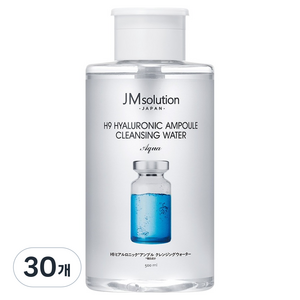 제이엠솔루션 H9 히아루로닉 앰플 클렌징 워터 아쿠아, 500ml, 30개