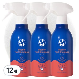 라이프홀릭 버블 풋샴푸 프레시 자몽, 1개입, 12개, 400ml