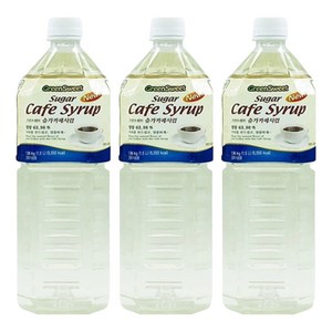 그린스위트 슈가카페시럽, 1.5L, 3개