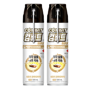 컴배트 프로페셔널 맥스 바퀴용 살충제, 500ml, 2개