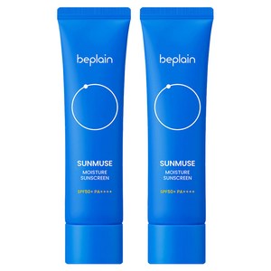 [비건뷰티] 비플레인 선뮤즈 모이스처 선크림 SPF50+ PA++++, 50ml, 2개