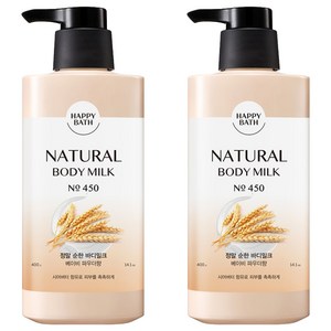 [비건뷰티] 해피바스 정말 순한 바디밀크 베이비 파우더향, 400g, 2개