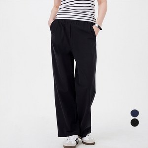 ELLEPARIS ELLE PARIS 여성용 퀵드라이 기능성 벤츄리 밴딩 와이드 팬츠 골드박스 특가