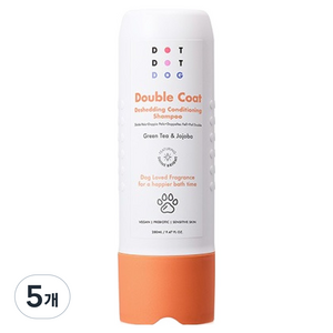 닷닷펫 강아지 더블코트 컨디셔닝 샴푸, 280ml, 1개입, 5개