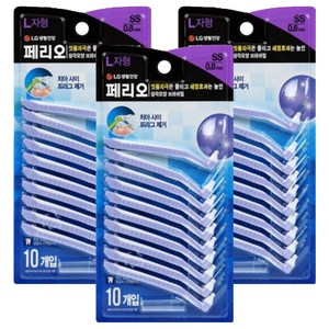 페리오 치간칫솔 L자형 SS, 10개입, 3개