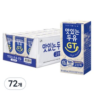 맛있는두유GT 고단백, 190ml, 72개