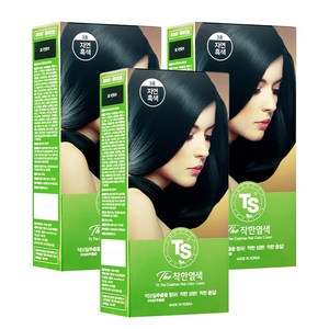 TS 더착한 염색 파우치형 120g, 3호 자연흑색, 3개