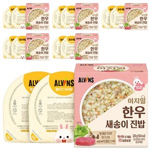 엘빈즈 이지밀 실온 이유식 한우 새송이 진밥, 110g, 12개