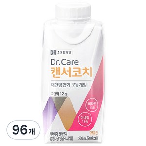 종근당건강 닥터케어 캔서코치 환자영양식, 200ml, 96개