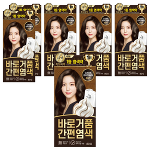 리엔 흑모비책 바로거품 간편 새치염색 염모제, 흑갈색, 6개