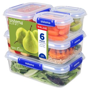 Sistema Klip It+ 모듈러 에센셜 식품 보관 밀폐용기 세트, 1세트, 400ml x 2p +1L x 3p + 2.2L 골드박스 특가