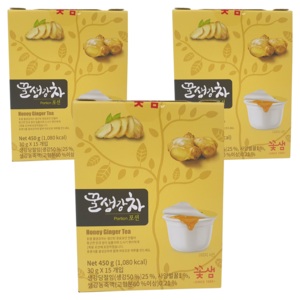 꽃샘 참조은 꿀 생강차 포션, 30g, 15개입, 3개