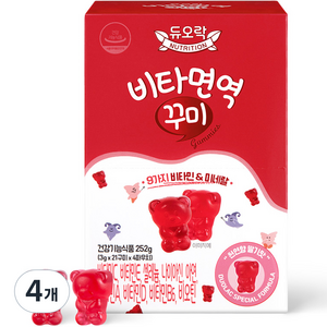 듀오락 비타면역 꾸미 비타민 젤리, 84정, 4개