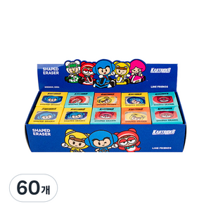 카트라이더 지우개, 혼합색상, 60개