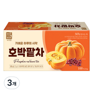 녹차원 호박팥차, 1.2g, 3개, 100개입