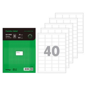 폼텍 바코드용 라벨 LQ-3102, 40칸, 100개