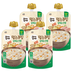 아이꼬야 맘스쿠킹 한식 이유식 12개월부터, 100g, 4개, 닭백숙 진밥
